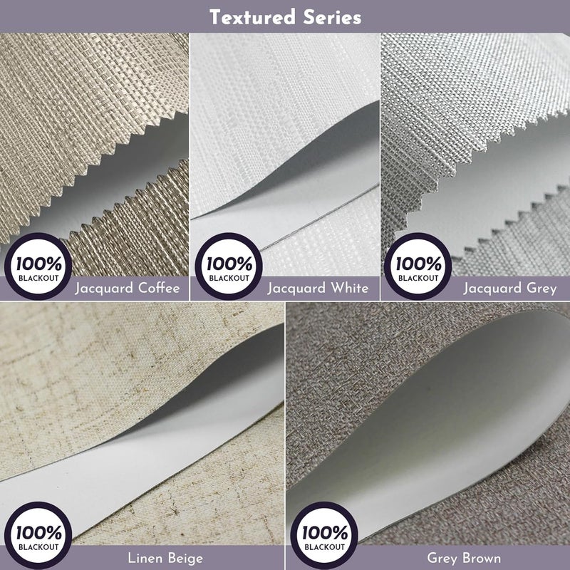 Graywind 100% Blackout Roller Shades Roller Blinds Window Blinds with Valance, One Size (Fabric Samples) - Image 5